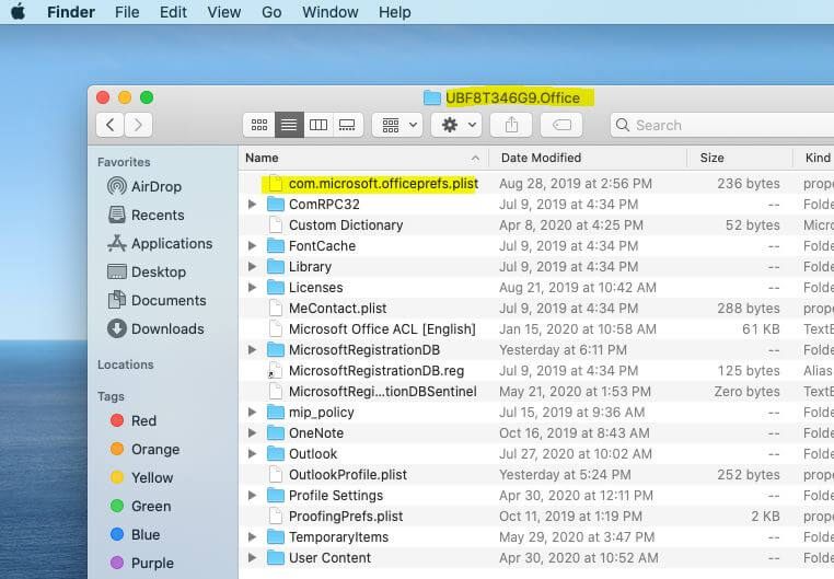 aplicación MS Office