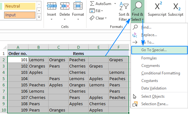 Excel no puede desplazar las celdas no vacías Off La hoja de cálculo Error 3