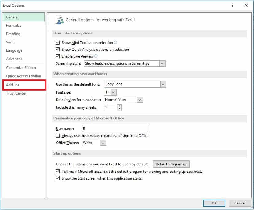 Excel muestra una pantalla en blanco al abrir un archivo