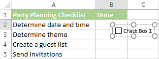 Cómo insertar una casilla de verificación en Excel
