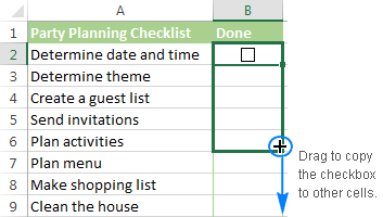 Cómo insertar una casilla de verificación en Excel