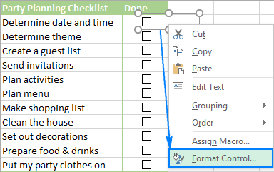 Cómo insertar una casilla de verificación en Excel