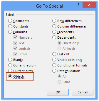 Fixed Objects Will Move Excel Error