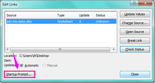 We Can’t Update Some of The Links in Your Workbook