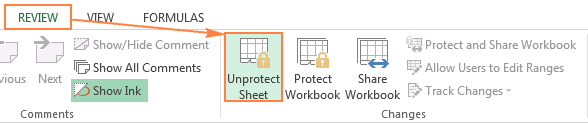 Desbloquear la hoja de cálculo protegida de Excel 2