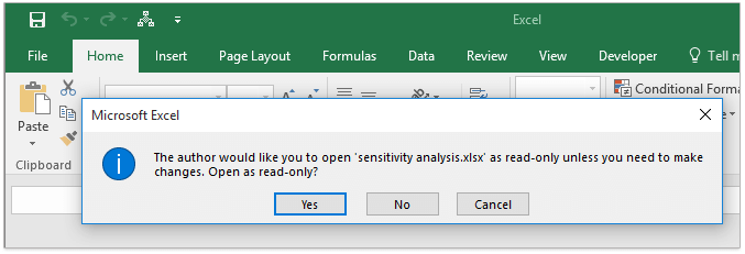  Excel no puede abrir documentos de solo lectura