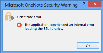 La aplicación experimentó un error interno