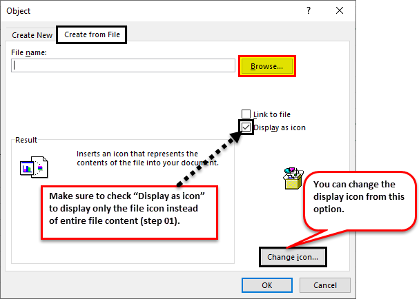 Objeto vinculacióning e incrustación error de 2