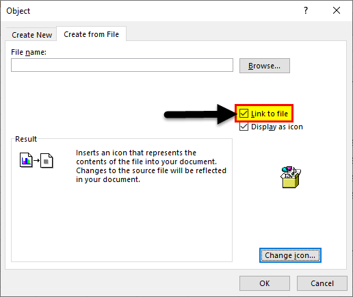 Objeto vinculacióning e incrustación error de 4
