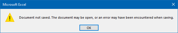 Documento no guardado o Documento no guardado por completo