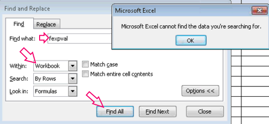 Excel Encontrar y Reemplazar No Trabajando 1