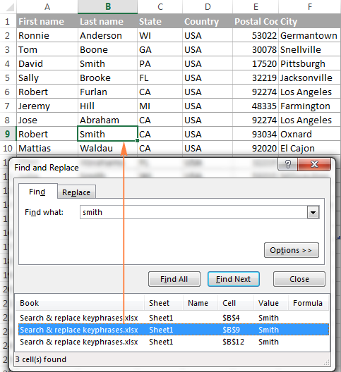 Excel Encontrar y Reemplazar No Trabajando 3