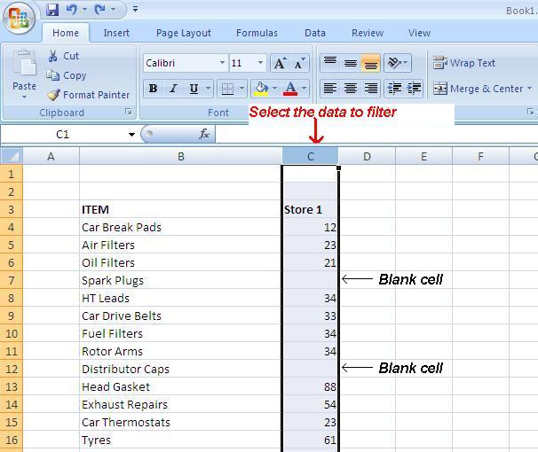 filtro no funciona en Excel 1