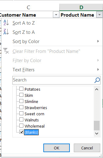 filtro no funciona en Excel 4
