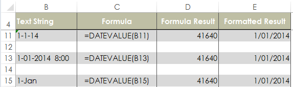Función DATEVALUE