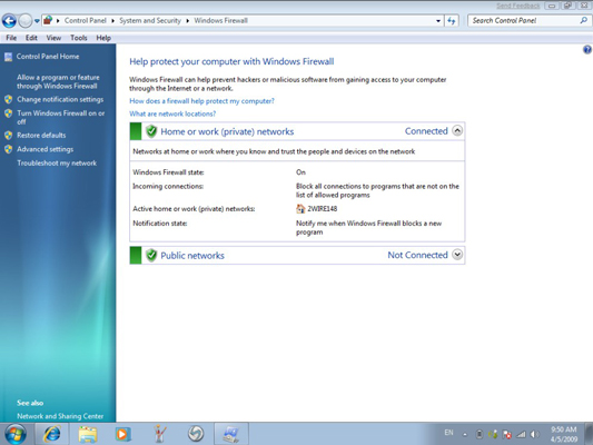 Activar Firewall de Windows 1