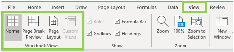 Cambio La vista Diseño de página