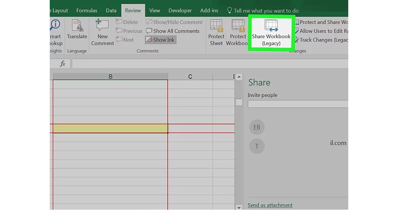 Unshare Libro de trabajo grayed out En Excel 10