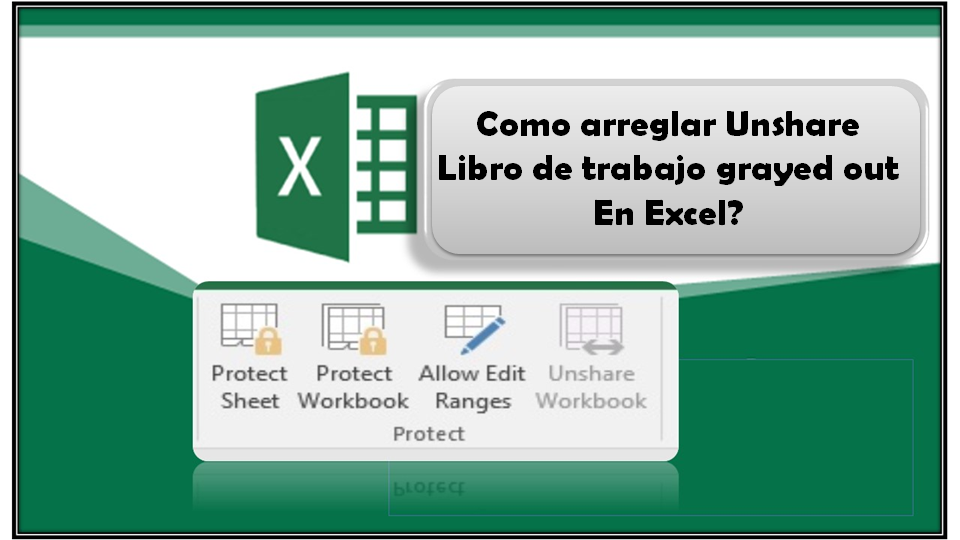 Como arreglar Unshare Libro de trabajo grayed out En Excel?