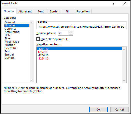 Excel Not Ahorro Problema de formato