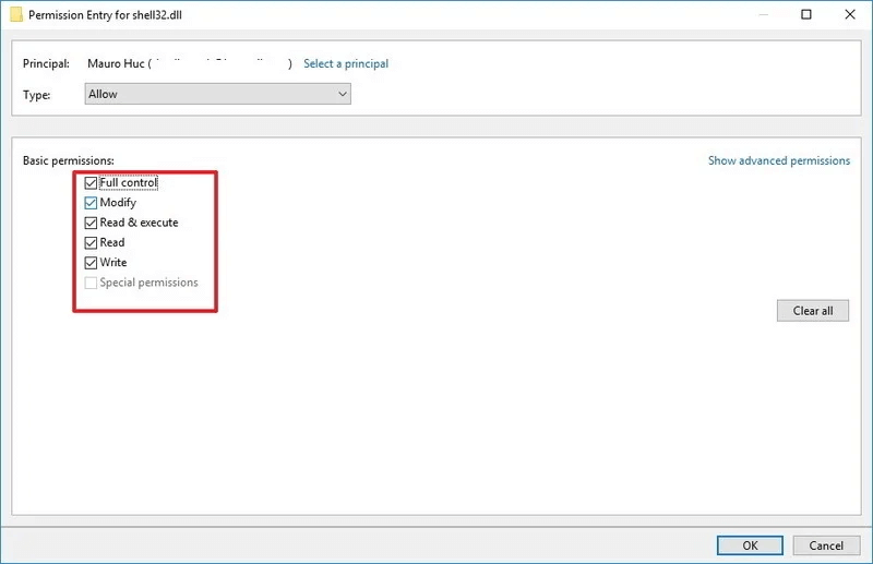 Comprobación de permisos 4