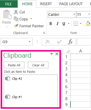 Cómo limpiar el portapapeles en Excel 2