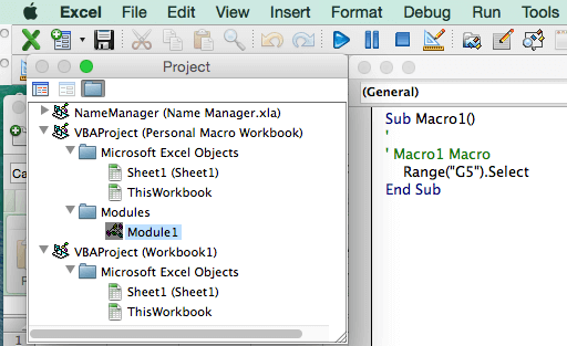 edito el código de macro almacenado en mi libro de macros personal 1