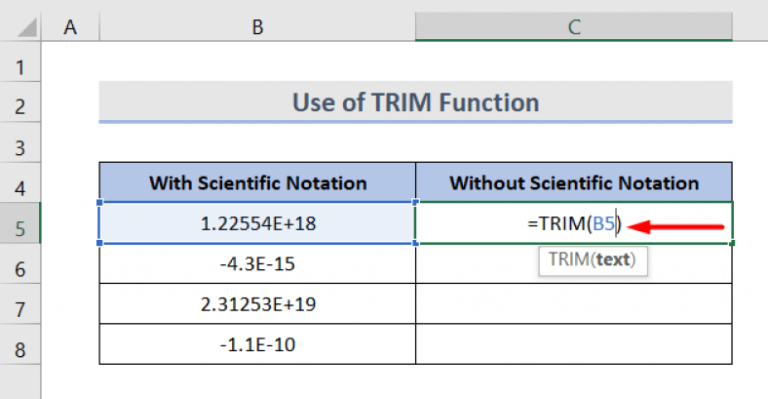 Remover Científico Notación en Excel