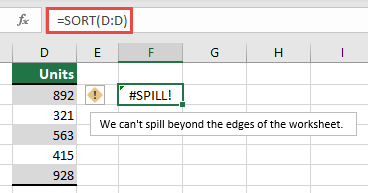 error #SPILL en Excel
