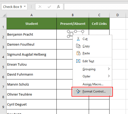 como insertar checkbox en excel 2019