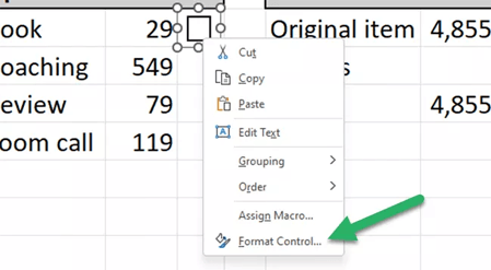 insertar varias casillas de verificación en MS Excel