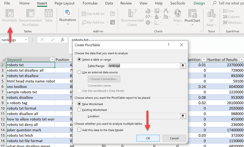 Microsoft Excel que no es válida