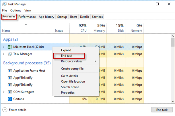 Excel se quedó sin recursos al Attempting calcular