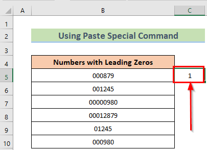 eliminar los ceros iniciales en Excel