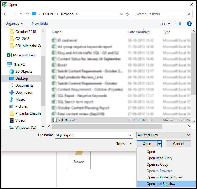 funciona el modo End en Excel