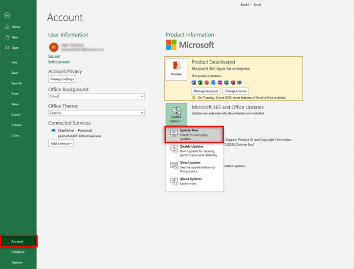 La opción Regla aparece en gris en Excel