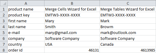 To do this all merged cells need to be of the same size