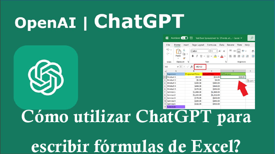 cómo utilizar ChatGPT para escribir fórmulas de Excel?