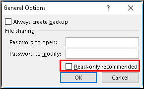 eliminar la opción de solo lectura de Excel
