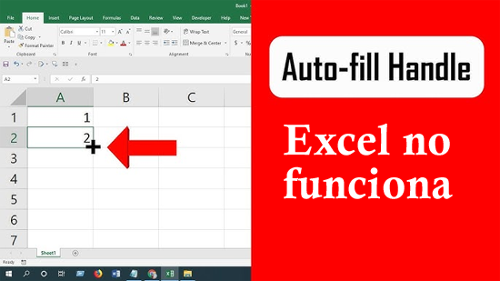 El AutoFill de Excel no funciona