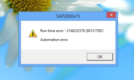 Error de tiempo de ejecución 2146 Automation Error