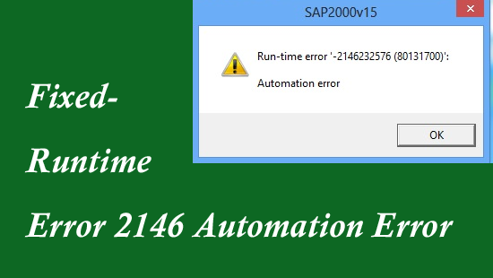 Error de tiempo de ejecución 2146