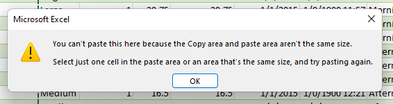 No se puede pegar esto aquí debido al área de copia