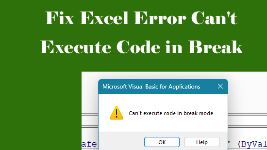 error de macro de Excel que impide la ejecución del código en modo